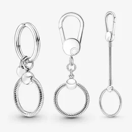 Nowy moda 925 Srebrne Klucz Pierścienie torba Uchwyt Uchwyt Najwyższa jakość biżuterii dopasuj styl pandora z oryginalnym pudełkiem damym prezentem