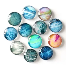 Creative 3D Stereo Fridge magnet Colorful Ocean Landscape Animal Crystal Glass Refrigerator Home Gift Decorative Ornaments Magnetic Buckle