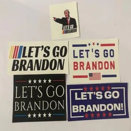 Andiamo Brandon Sticker Car Truck Bumper Vinyl Decal FJB Slogan Fck Anti Joe Biden Puntelli Decalcomanie Windows Water Cups Trump 2024 Adesivi di carta G806JZU