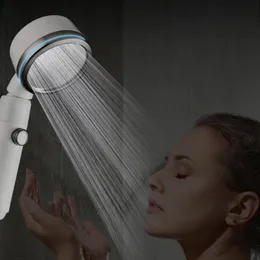Badrum dusch huvuden trycksatt vatten sparande 360 ​​graders skakhuvud med omkopplare en knapp stoppa stor