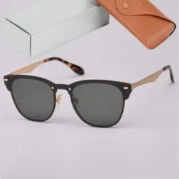 Fashion Sunglasses Men Women Luxury Sun Glasses Blaze Designer Eyeglasses Female Uv Protect Lenses Leather Case 3576