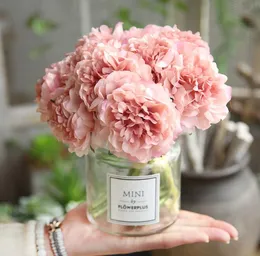 Peony artificial silk flowers for home decoration wedding bouquet for bride high quality fake flower faux living room GC509