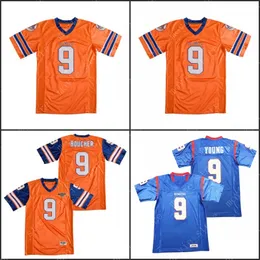 맨스 버드 # 9 바비 바우처 아담 Sandler Mudler Matk Moves Football Jersey Stitched