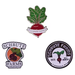 Pins Brooches The Office Shrute Farms Enamel Pin Beets Plant Farming TV Show Series Jewelry