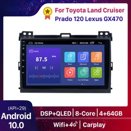 9 "2din Android 10.0 Автомобильный DVD Rame Player для 2007-2010 Toyota Prado Lexus GX470 Головной блок GPS Поддержка DVR TPMS DAB + WiFi