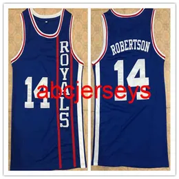 #14 Oscar Robertson Cincinatti 레트로 농구 저지 스티치 커스텀 숫자 이름 Jerseys NCAA XS-6XL