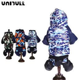 UNIBULL Kleidung für kleine Hunde Winter Warme Welpen Haustier Hundemäntel Wasserdichte Kapuzenhundejacke Overalls Chihuahua Yorkie Kleidung 211106