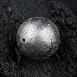Äkta Natural Gibeon Iron Meteorite Moldavite Loose Round Pärlor Silver One Pead Accessory Aaaaa 7mm 8mm 9mm 10mm 12mm 14mm