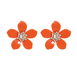 Bohemian Acrylic Flower Stud Earrings For Women Fashion Jewelry Female Boho Resin Earring Statement Brincos