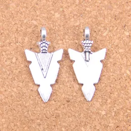 100pcs Antique Silver Plated Bronze Plated indian arrowhead dagger Charms Pendant DIY Necklace Bracelet Bangle Findings 28*15mm