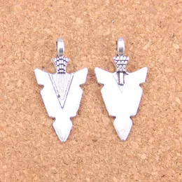 100 SZTUK Antique Posrebrzane Brąz Plated Indian Arrowhead Sztylet Charms Wisiorek DIY Naszyjnik Bransoletka Ustalenia Bransoletka 28 * 15mm