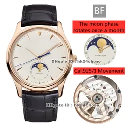 BF Master Control Master Ultra Thin Moon 39mm Oro rosa Cal.925/1 Orologio da uomo automatico 1362520 Quadrante champagne Cinturino in pelle Orologi da uomo