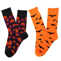 COCOCAT Calzini di Halloween per uomo e donna in puro cotone Cool Street Sport Skate Sock Bat Pumpkin Funny Socks all'ingrosso X0710