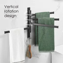 Toalhas de toalhas 2/3/4/5 barras rack de 12 polegadas de 12 polegadas de parede montada no banheiro montado em alumínio Organizador do trilho de barra