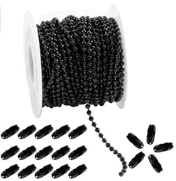 5meter Lot 3mm/4mm Plated Black Stainless Steel Ball Bead Chains Jewelry Findings Marking DIY Necklace