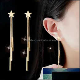 Studörhängen Smycken FancyFantasy Fashion Long Tassel Earing För Kvinnor Guld Sier Färg Stjärna Örhängen Bröllop Jewlery Drop Leverans 2021 H