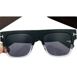 豪華なデザインEuro-Am Bigrim Square Gradient Sunglasses UV400偏光イタリア黒clearアセテートメンズシーサイドゴーグルフルセットデザインケースを運転する