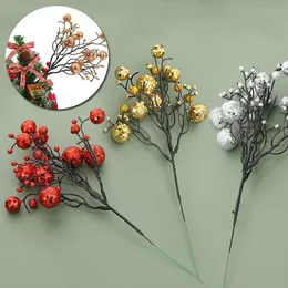 Decorative Flowers & Wreaths 1 Bunch Accessories Flower Arrangement Christmas Cuttings Berry Home Decoration