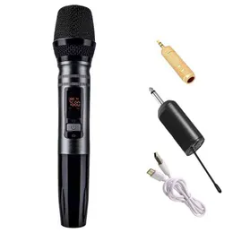 Microphones Retail 1Pcs/Set Ux2 Uhf Auto Wireless Dynamic Microphone System With Receiver For Amplifier Mixer Speaker Desktop Bus Audio T220916