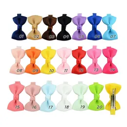 2 Inch Popular Mix color Small Grosgrain Ribbon Bows Hairgrips Children Bowknot Hair Clips Kids Hair Accessories 350 U2