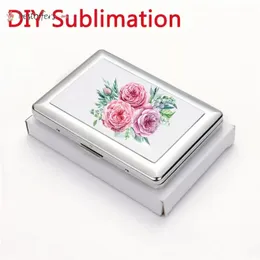 Sublimation leere Zigarettenetui Metall doppelseitiger DIY-Druck Zigarettenschachtel Wärmeübertragungsbeschichtung Outdoor tragbare Zigarettenaufbewahrungsboxen BDC21