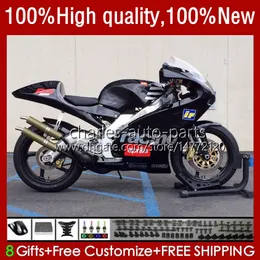 Fairings Kit för Aprilia RSV250RR RS-250 RSV250 RSV 250 RSV-250 95-97 24NO.21 RS250RR RS250 RR 1995 1996 RSV250R RS250R 95 96 97 Motorcykel Bodys Factory Black