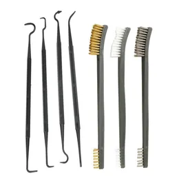 7 Pcs/set Universal Double Ended Nylon Pick & Steel Wire Cleaning Brush Kit Clean Tool Accessories JK2102XB