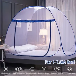 Portable Automatic Pop~ Up Installation- Foldable Student Bunk Breathable ting Tent Mosquito Net Home Decor