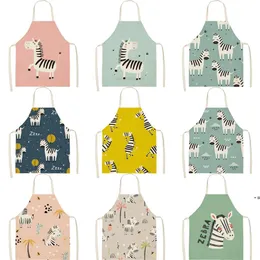 Kitchen Aprons For Women Cotton Linen Bibs Household Cleaning Pinafore Home Cooking Apron 55*68cm CCB14037