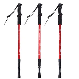 2 sztuk Wspinaczka Teleskopowy Kij Nordic Trekking Walking Laski do pieszych Skrzyków Polaków 7075 Aluminium wstrząsy 135 cm 220104