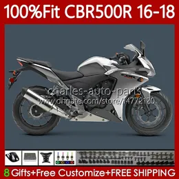 Обсуждением для инъекций формы для Honda CBR500 CBR 500 R RR CC 500R 500CC Серебряный серый CBR500R 16 17 18 Body 111No.54 CBR500RR 2016 2017 2018 CBR500CC 16-18 OEM Codework