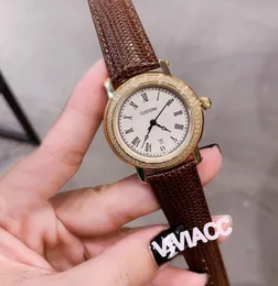 34mm 42mm orologi al quarzo geometrici di marca di moda per donna uomo Orologio calendario in vera pelle nuove coppie orologio numero romano