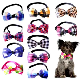 New Pet Dog Cat Striped Bow Tie Adjustable Bowtie Collar Neck Tie Collar Dog Necktie Fashion Clothing Accessories