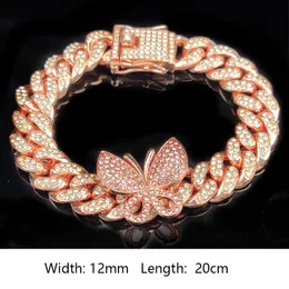 Luxury Woman Tennis Bracelet TOP Quality Full Diamond Bracelet Micro Cubic Plating Fashion Hip Hop Bracelets Bling Cuban Link Chain Personality