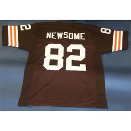 Goodjob Men Youth Women Vintage Custom #82 Ozzie Newsome Football Jersey Size S-5XL أو مخصص أي اسم أو رقم قميص