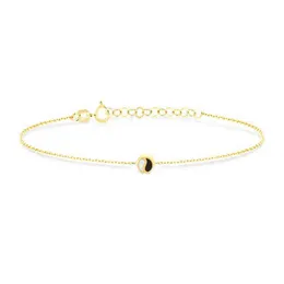 Gemnel 925 sterling sier 18k gold plated charm custom friendship taiji Enamel adjusted digner bracelet