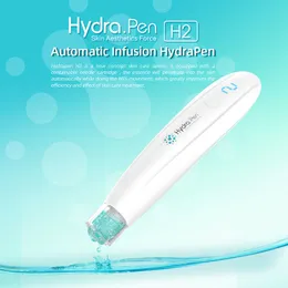 Wireless 2 em 1 H2 Hydra caneta Derma roller caneta micro-agulha com kit de cartucho dispositivo aplicador de soro automático Novo