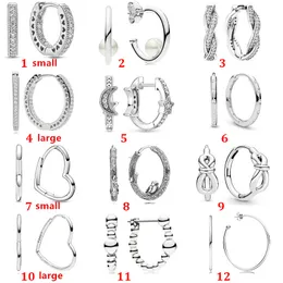 2022 925 Sterling Silber Halbmond und Stern Stud Asymmetrische Herz Ohrringe Für Frauen Mode Schmuck hochzeit geschenk