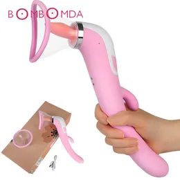 sexmassager fitta dildo vibratorer vuxna sexleksaker för vagina bröstvårta sucker slickande klitstimulering uppvärmning för kvinnor intima bra y201118