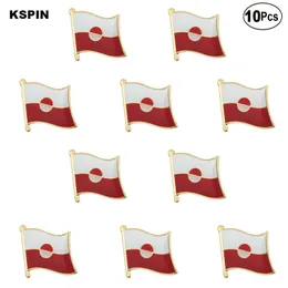 Grönland-Flagge, Anstecknadel, Flaggenabzeichen, Brosche, Anstecknadeln, Abzeichen, 10 Stück