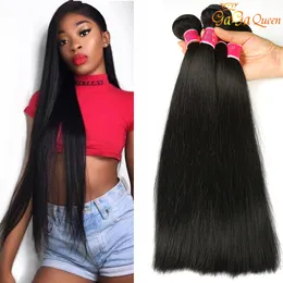 Virgin Brasilian Rak Hår 3 Bundlar Brasilianska Peruanska Malaysiska Indiska Human Hair Straight Obehandlat Brasilianska Hårvävbuntar