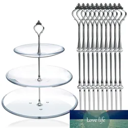 2/3 Tier Cake Cupcake Plate Stand Handle Hardware Fitting Holder Crown Delicate Dainty Looking Stands Color Silver Gold Fashion