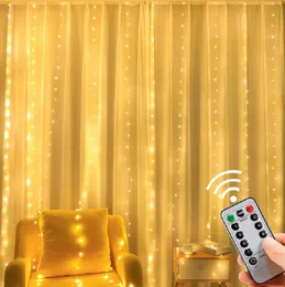 3M LED Fairy String Lights Curtain Garland Festoon USB Zdalne dekoracje świąteczne do domu Nowy Rok Lampa Wakacje Dekoracyjne