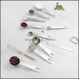 Medi￧￣o Ferramentas de cozinha cozinha, barra de jantar Home Garden Premium Spoons de a￧o inoxid￡vel para ingredientes secos e l￭quidos Ferramenta de padaria Cooking