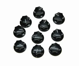 10x svart liten storlek mxr stil skirted amp knob effekter pedal knoppar mässing insats