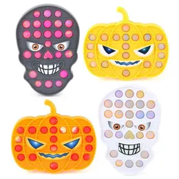 2021 Empurre seus brinquedos de descompressão de Fidget 16 * 18 * 1,5cm Tamanho Multicolor Halloween Elementos Recurso Bolha Toy Sensory para Crianças Presentes