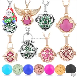 ペンダントネックレスペンダントジュエリーファクトリーアウトレットブランドネックレスVOCHENG Santa Claus Angel Bola Mexico Chime Music Ball Locket Vintage Pre