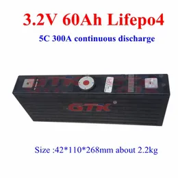 8шт 3,2 В 60ah LifePO4 Литий-железный утюг Фосфатная батарея 5C 300A Разряд для DIY 12V 24V 36V Электрический автомобиль электромобиля