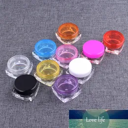 50 Stück transparente kleine Fläschchen, kleine quadratische Flasche, 3 g, 5 g, kosmetisches leeres Glas, Topf, Lidschatten, Lippenbalsam, Gesichtscreme, Probenbehälter