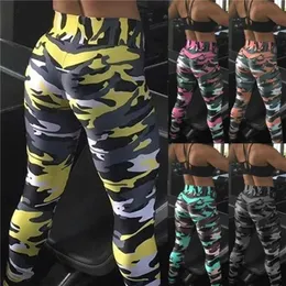 Camouflage Womens For leggins Graffiti Style Slim Stretch Trouser Army Green Leggings Deportes Pants 211204